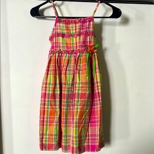 Colorful Plaid Girls’ Sundress Dress